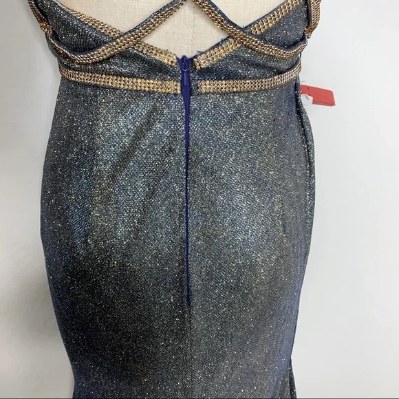 Mac Duggal mermaid gown ball gown prom homecoming formal maxi 4 iridescent - Picture 9 of 14